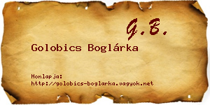Golobics Boglárka névjegykártya