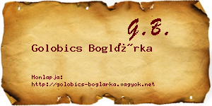 Golobics Boglárka névjegykártya