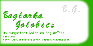 boglarka golobics business card